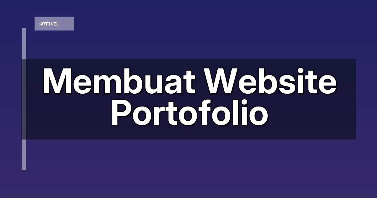 Membuat Website Portofolio
