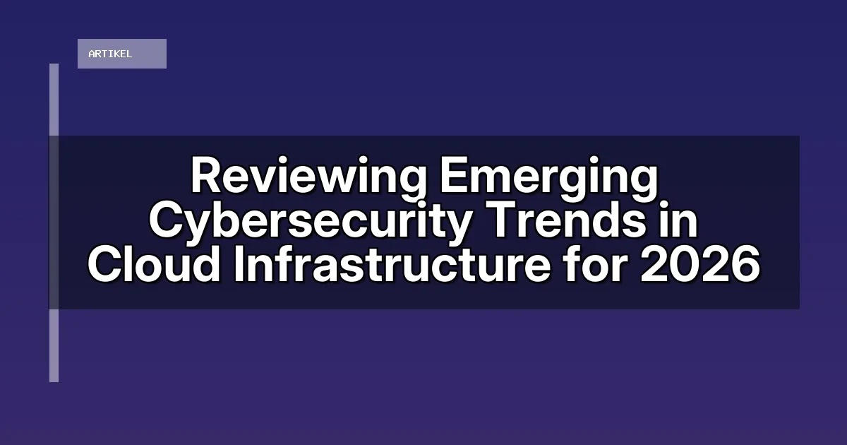 Reviewing Emerging Cybersecurity Trends in Cloud Infrastructure for 2026