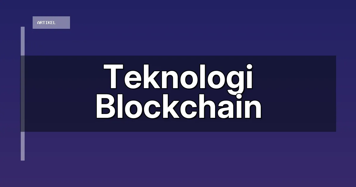 Teknologi Blockchain