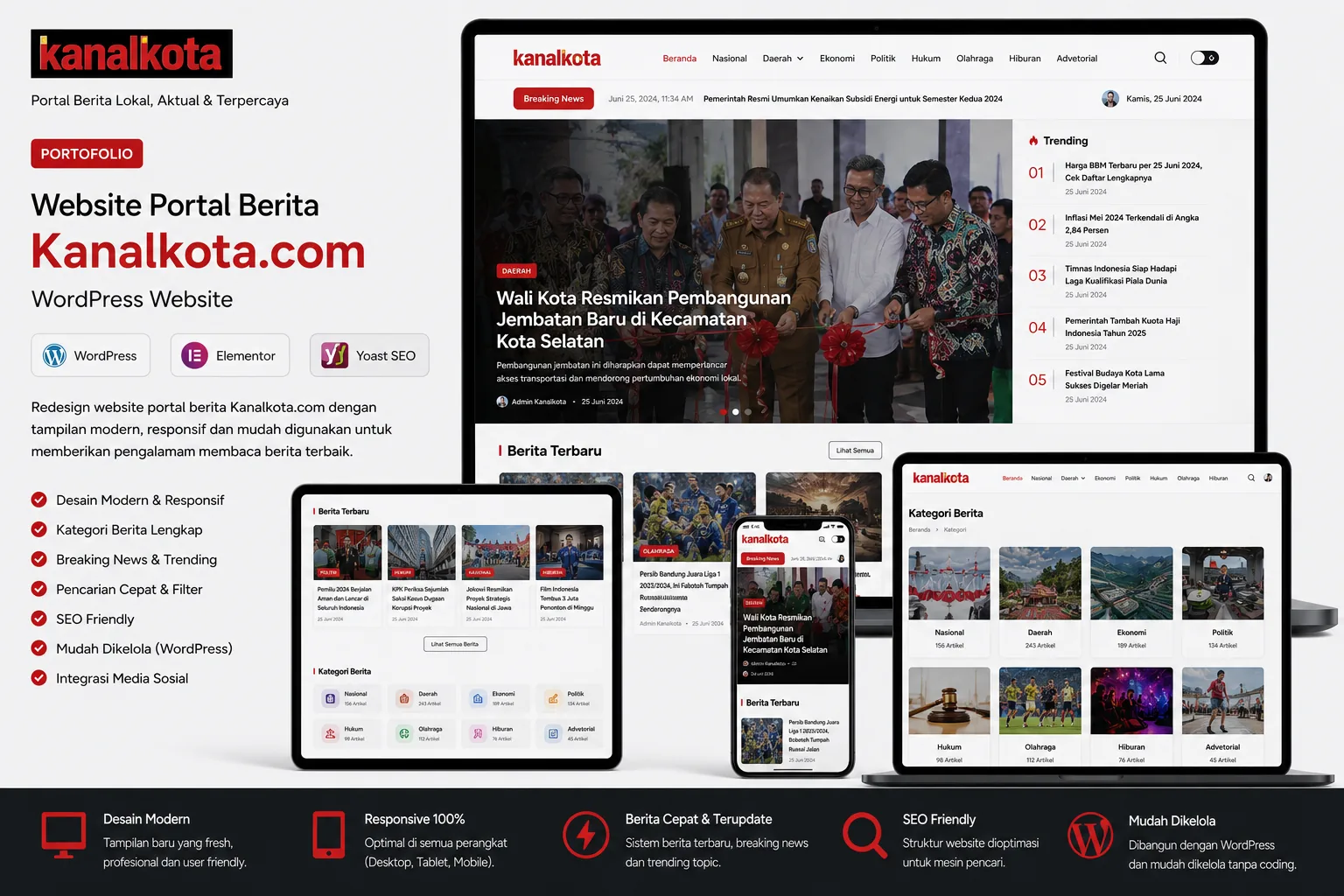 Website Portal Berita Kanalkota.com