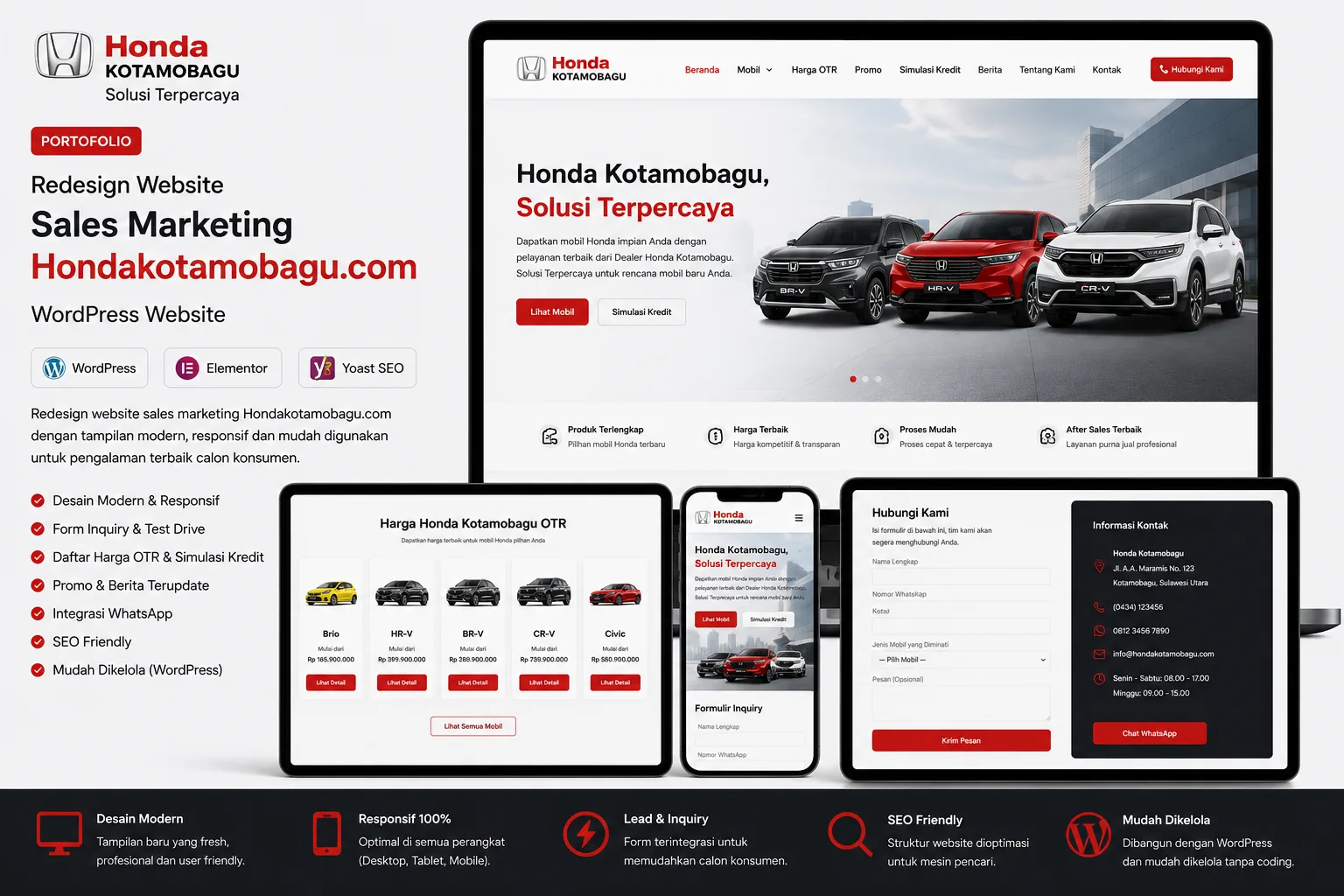 Redesign Website HondaKotamobagu.com